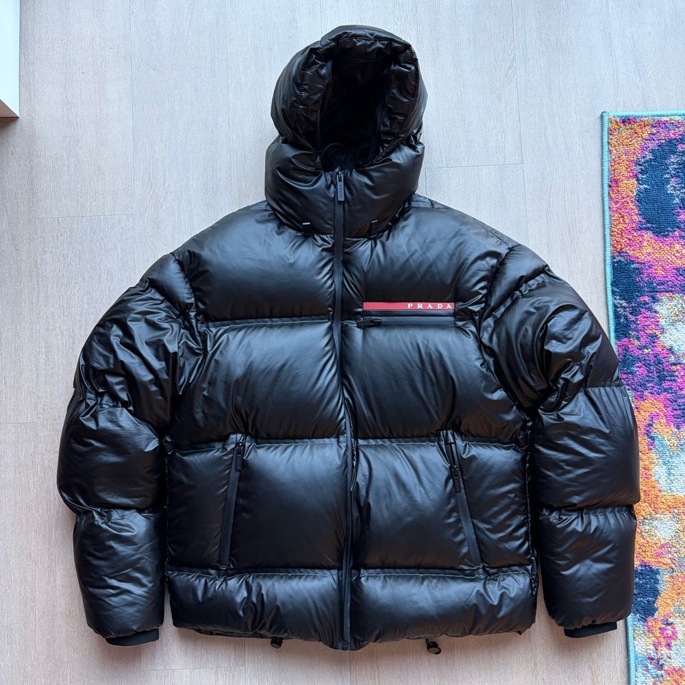 Prada Recycled Nylon Puffer Jacket S